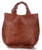 Bőr táska shopper bag Genuine Leather barna K216